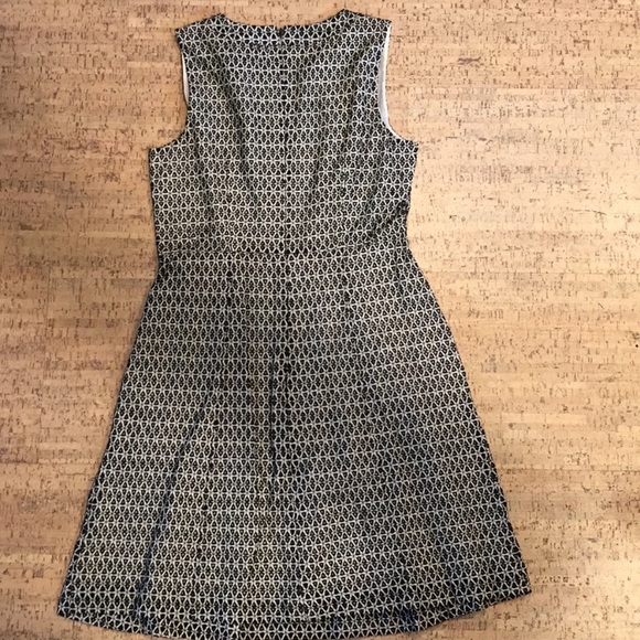 Black and white eyelet fit and flare dress - Picture 2 of 4